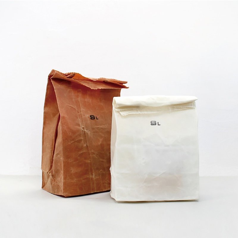 GROCERY BAG 9L White 仿旧时髦杂货收纳环保袋-白色 9L - 化妆包/杂物包 - 棉．麻 白色