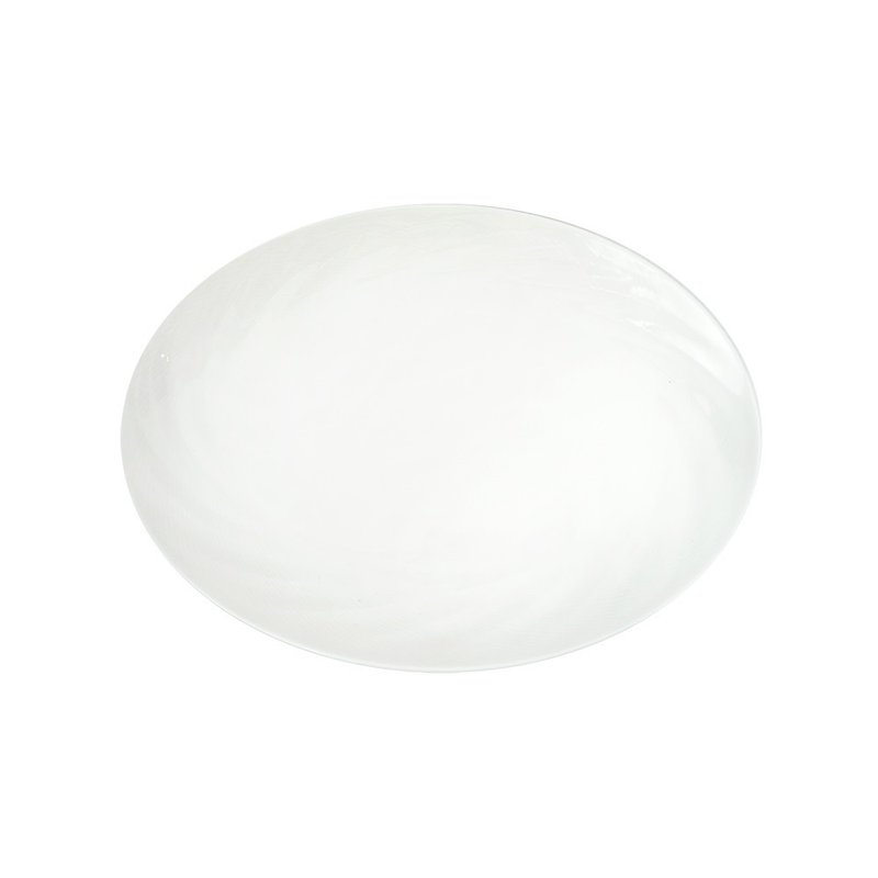 Sense White 雅质纯白骨瓷椭圆盘(32cm) - 盘子/餐盘/盘架 - 瓷 白色