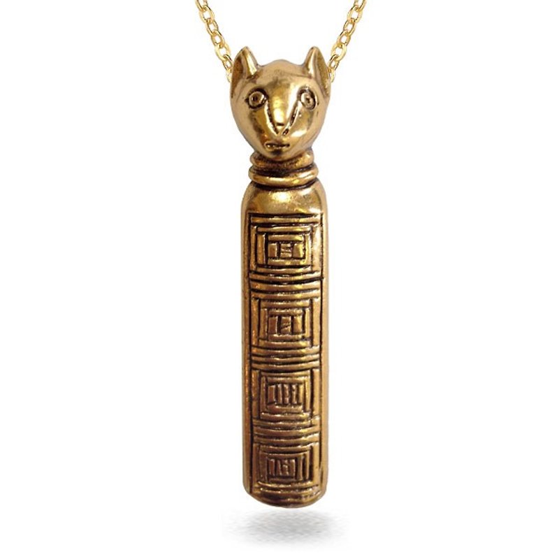 古埃及木乃伊猫项链 - 项链 - 其他金属 金色