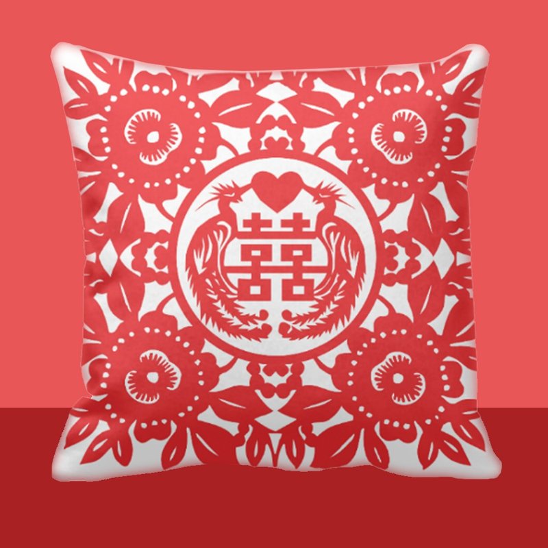 【结婚礼物】囍凤结婚礼物定制-订制抱枕 可以让你拥抱的幸福 - 枕头/抱枕 - 聚酯纤维 红色