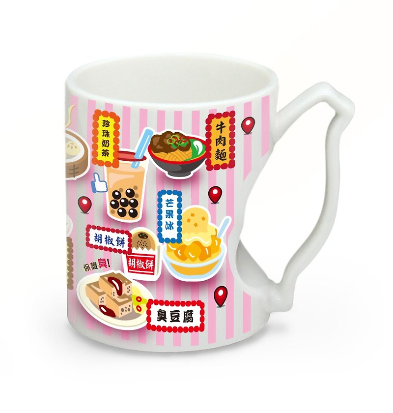 台湾杯-台湾美食 - 咖啡杯/马克杯 - 瓷 粉红色
