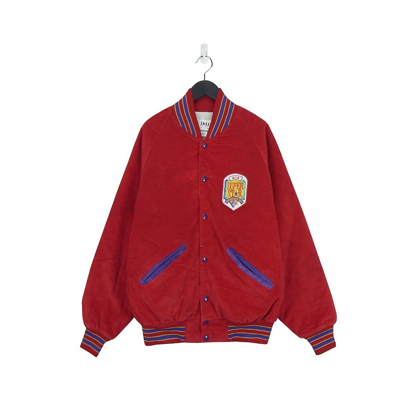 A·PRANK :DOLLY :: 美式复古着VINTAGE品牌DeLONG红色灯芯绒运动外套(J711062) - 男装外套 - 棉．麻 