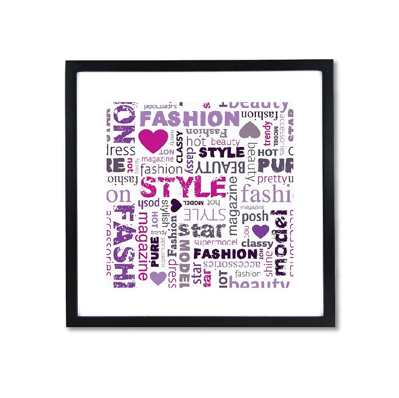 装饰画相框 Fashion Series 紫 43x43cm 室内设计 布置 摆设 画框 - 画框/相框 - 木头 紫色