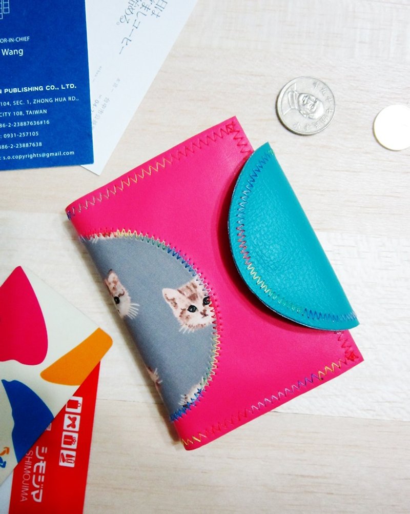 桃喵喵票卡名片夹零钱包Card case coin purse - 零钱包 - 防水材质 多色