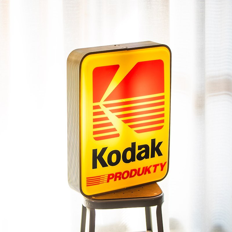 桑惠商号 1970s 波兰制 KODAK柯达  经典铝框广告灯箱 - 灯具/灯饰 - 其他金属 黄色