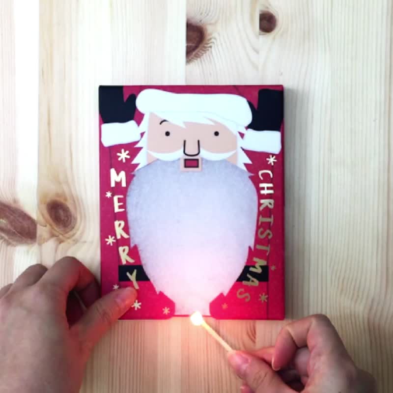 点火圣诞卡片 - 圣诞老人着火了 - 卡片/明信片 - 纸 