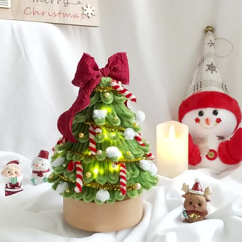 【圣诞节手作礼物】桌上型毛绒绒圣诞树共5色-附教学影片 - 其他 - 其他材质 绿色