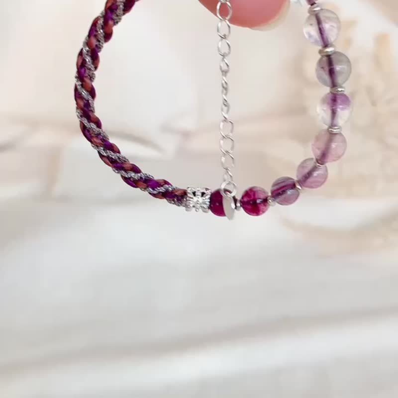 | 紫调萤石 | 饰品 x 手链手环 x 纯银 x 天然石 x 限量 - 好做作 - 手链/手环 - 贵金属 紫色