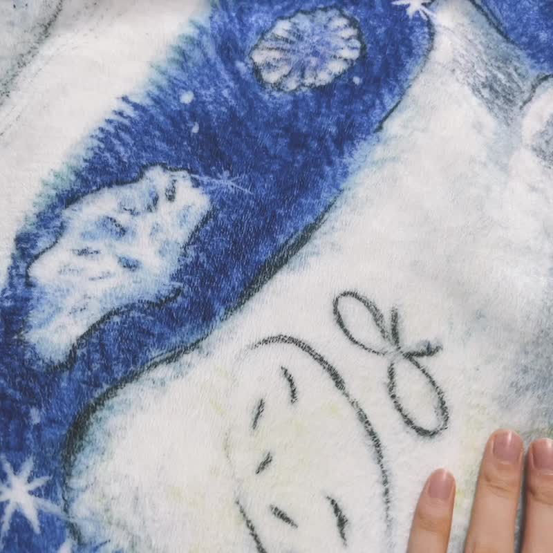 小小微光 法兰绒毛毯 盖毯 午休毯 - 被子/毛毯 - 聚酯纤维 蓝色