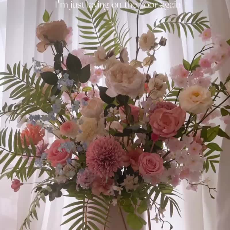 永生花、干燥花、人造花 气派开幕花架 宽80cm 高110cm - 干燥花/捧花 - 植物．花 