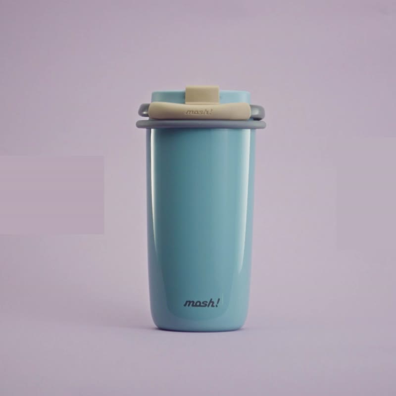 加赠吸管&手提袋∣日本Mosh! 圈圈吸管杯-480ml (粉红色) - 水壶/水瓶 - 其他材质 粉红色