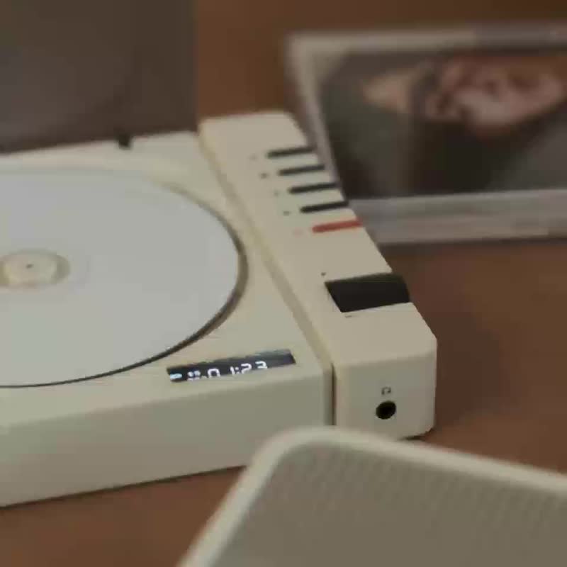 R300 CD player 高音质 便携式 蓝牙 (果绿色/白色/木质/IP联名) - 数码小物 - 塑料 白色