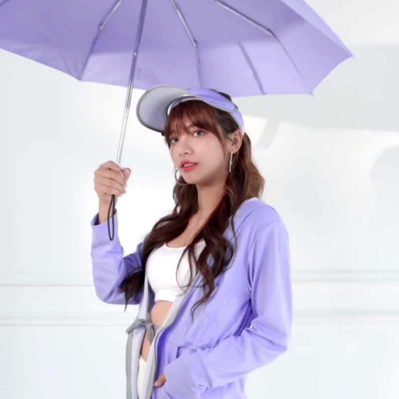 【LightSPA】美肌光波机能扣扣帽组 大帽+小帽 艳阳橘 - 帽子 - 其他材质 紫色