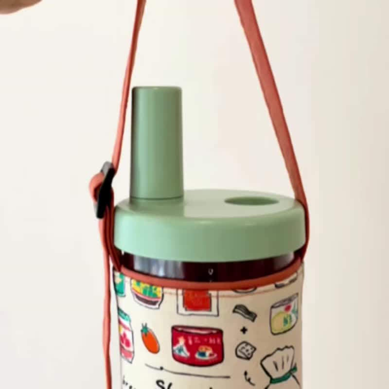 【可调整式提把环保饮料提袋】 - 水壶/水瓶 - 棉．麻 多色