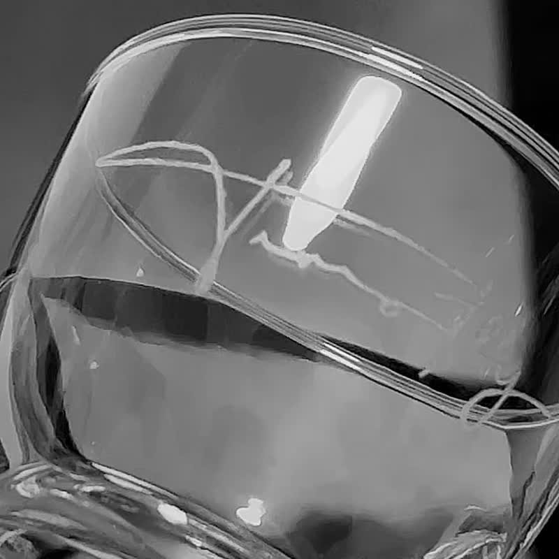 定制手刻名字sake清酒酒杯 - 酒杯/酒器 - 玻璃 透明